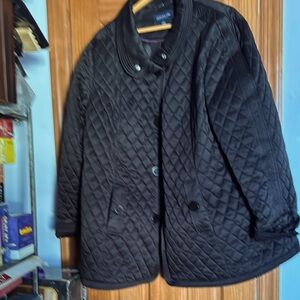 Jones New York black quilted jacket size 2X